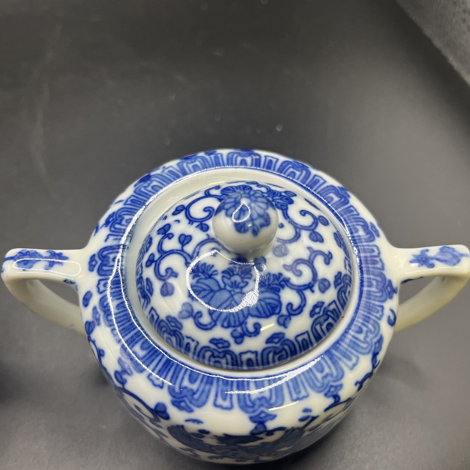 Vintage Morimura Brothers Noritake Blue Phoenix Flying Cream & Sugar Set