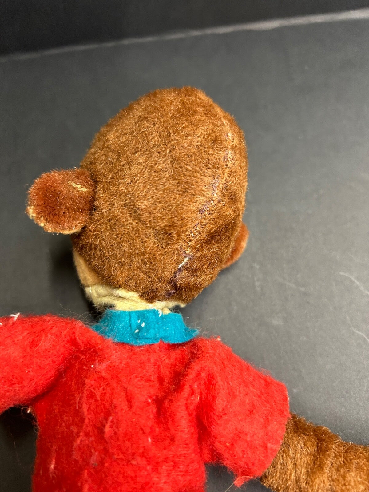 Vintage Dream Pets R Dakin Brown Plush MONKEY Toy Red Shirt Blue Pants Japan