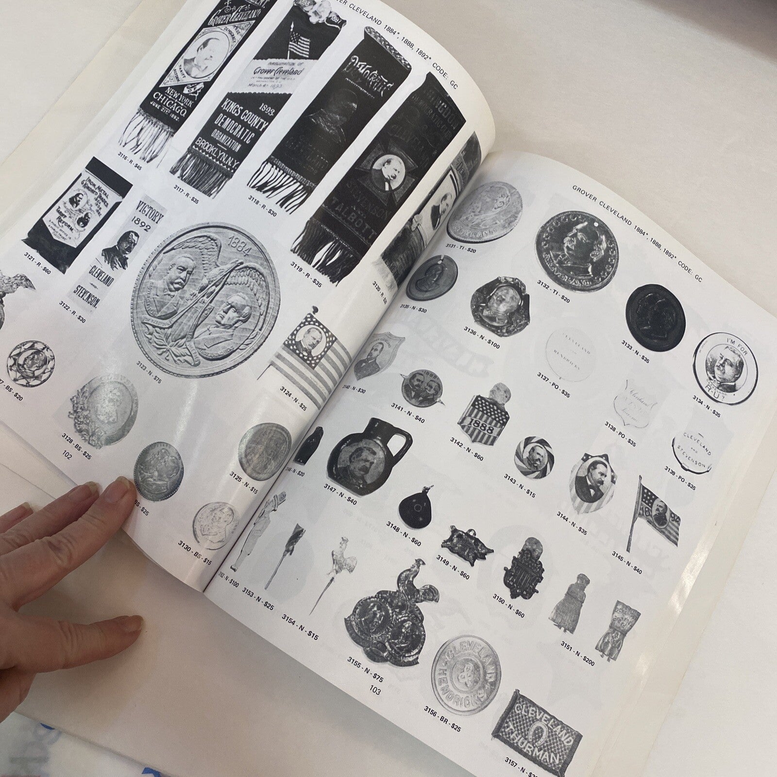 1978 HAKE Book 3 1789-1916 Political buttons Price Guide Book