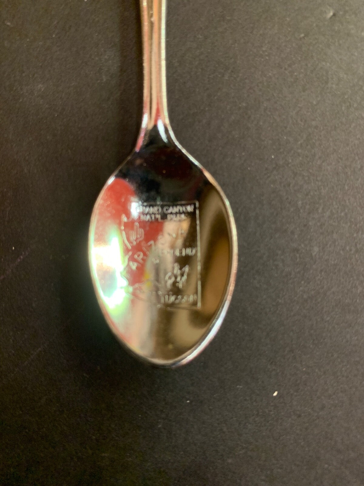 Vintage Arizona with Golden Cactus Charm Souvenir Spoon