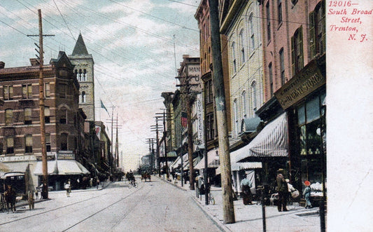 South Broad Street in Trenton New Jersey NJ Postcard