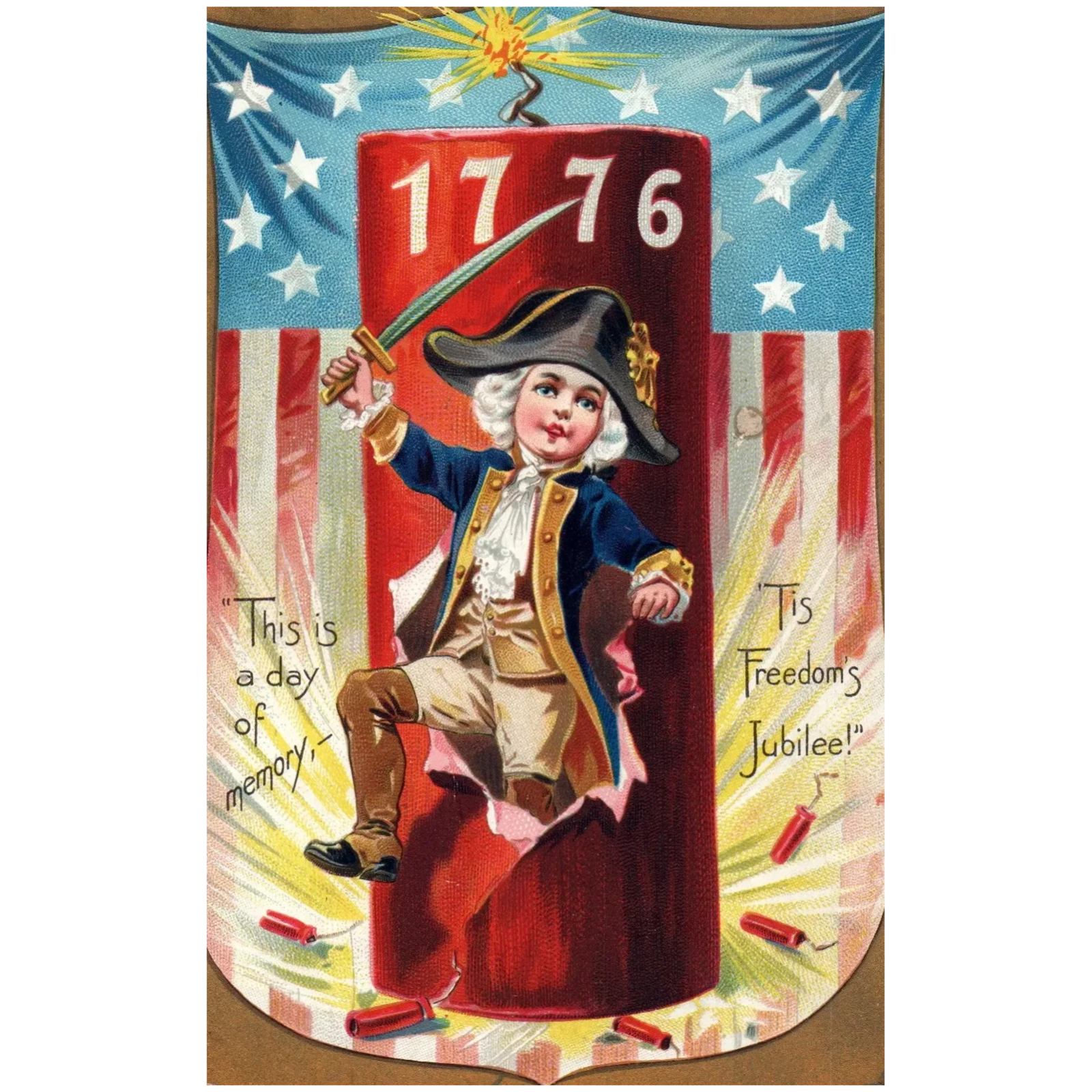 "This is a day of Memory, 'Tis Freedom's Jubilee!" George Washington Postcard