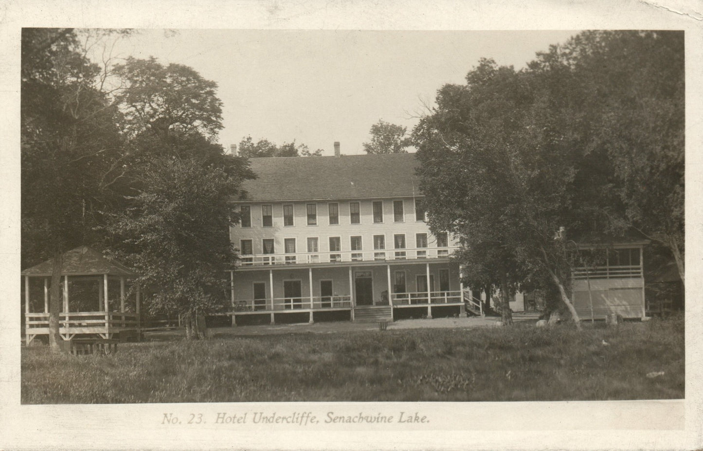 1910 Real Photo No 23 Hotel Undercliffe Seachwine Lake IL Illinois Postcard
