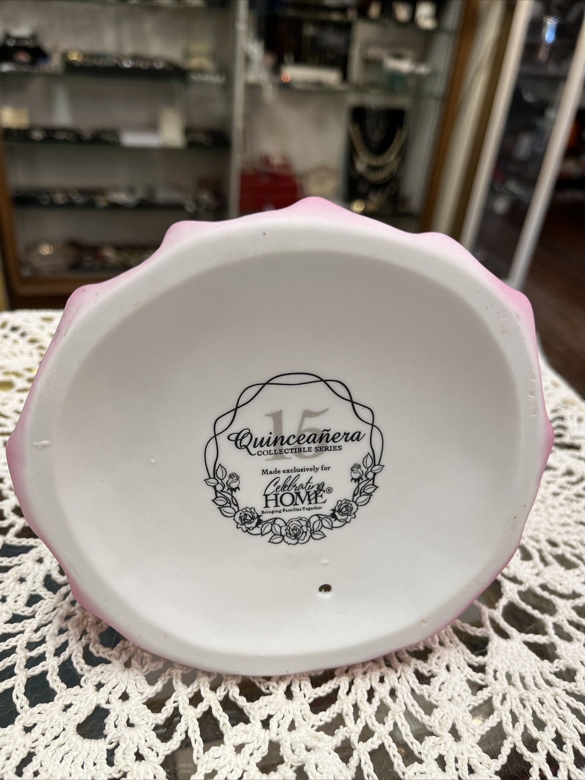 Beautiful Quinceanera Porcelain Doll 15, cake topper keepsake