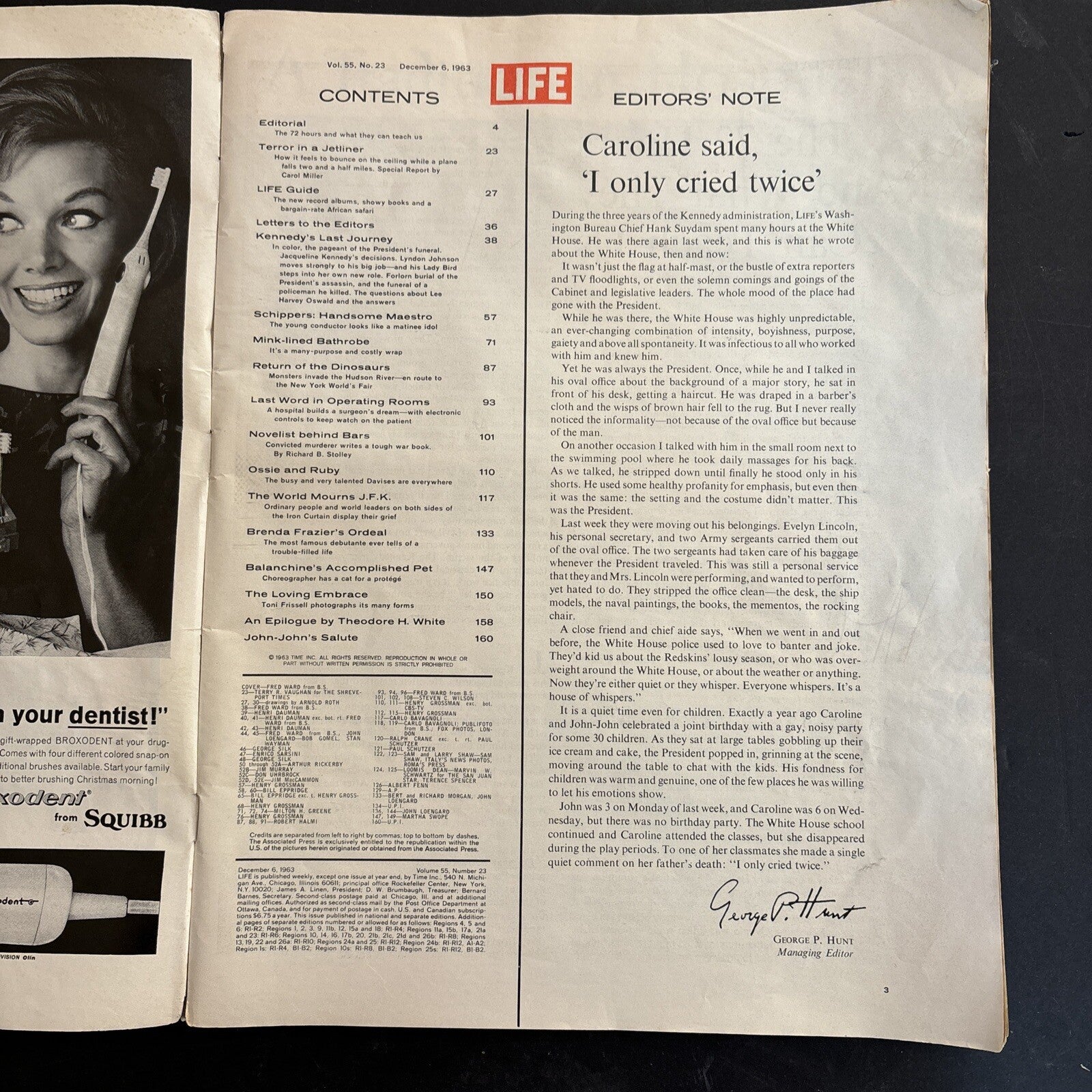 LIFE Magazine December 6 1963 John F Kennedy Funeral Jackie & Children