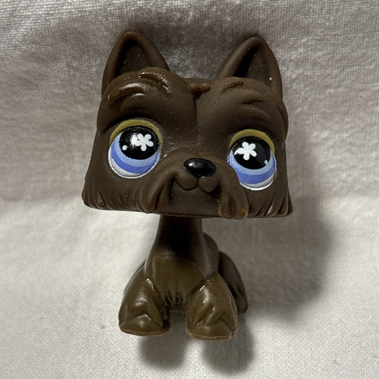 Littlest Pet Shop LPS Brown Scottie Dog with Purple Eyes #789