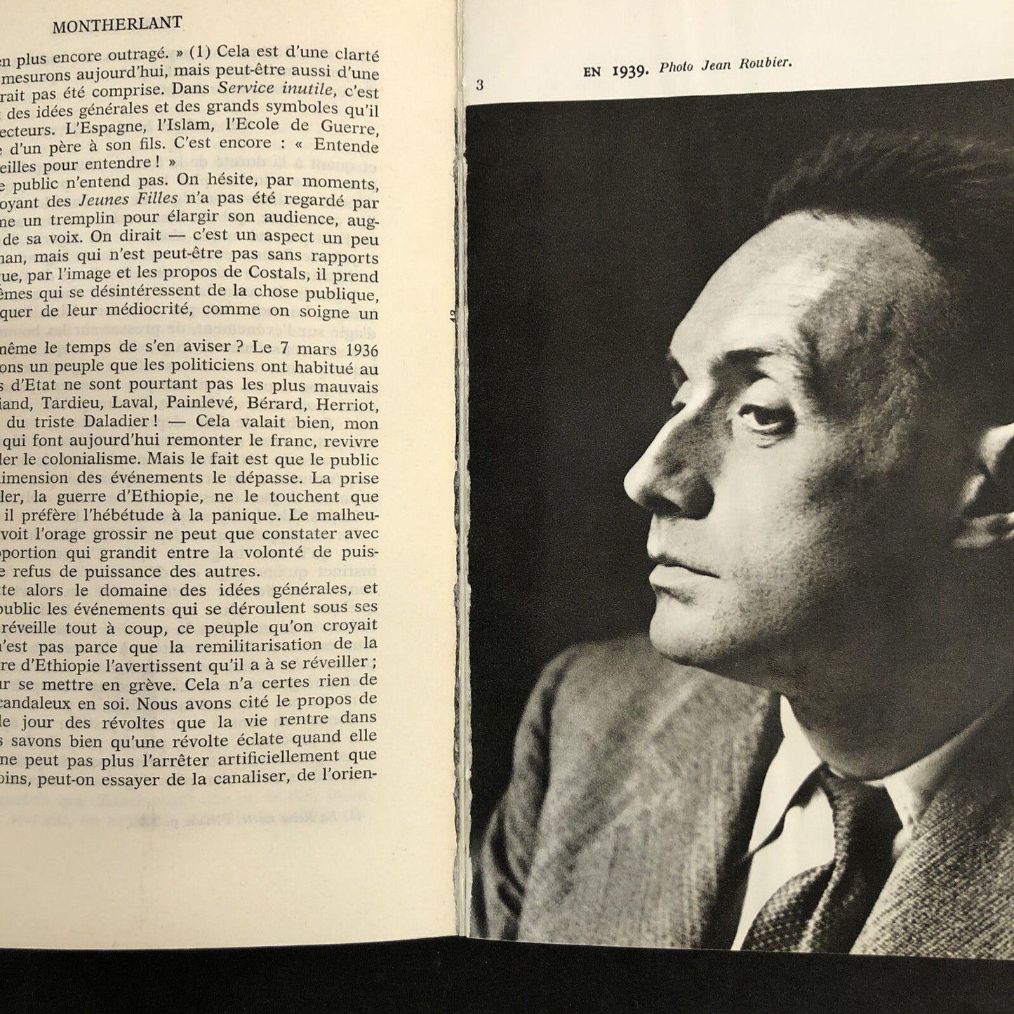 Book - Montherlant Jean de Beer - Portrait Dialogue 1963 French