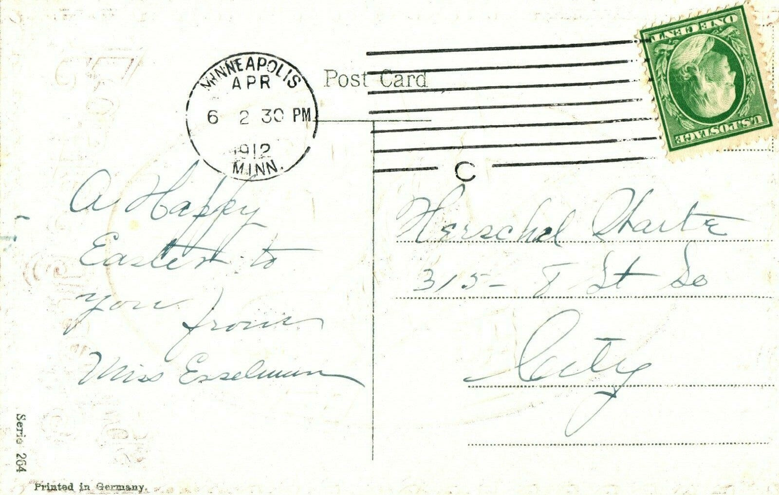 Hen and Chicks Exit the Hen House Farm Life Vintage Easter Greeting Postcard 