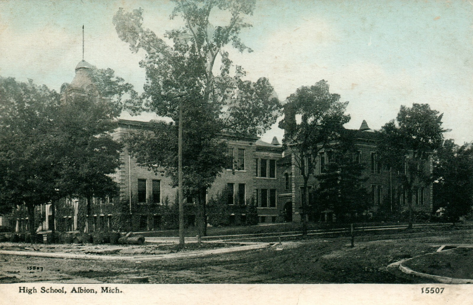 1912 Albion High School  Michigan MI Mich  Postcard