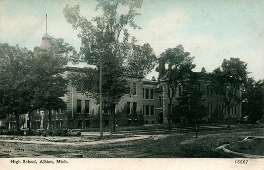 1912 Albion High School  Michigan MI Mich  Postcard
