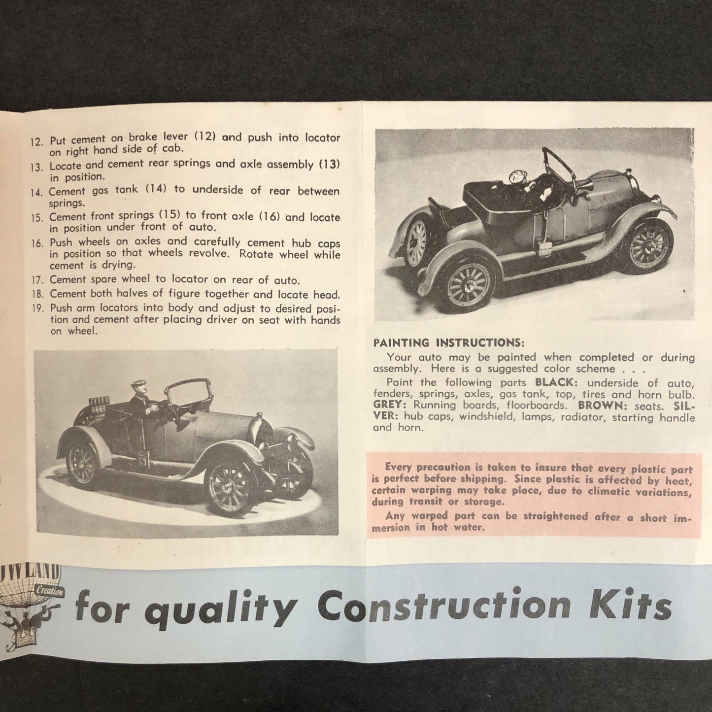 Revell Highway Pioneers Series 4 Foreign 1915 Fiat Tourer Model Car Toy
