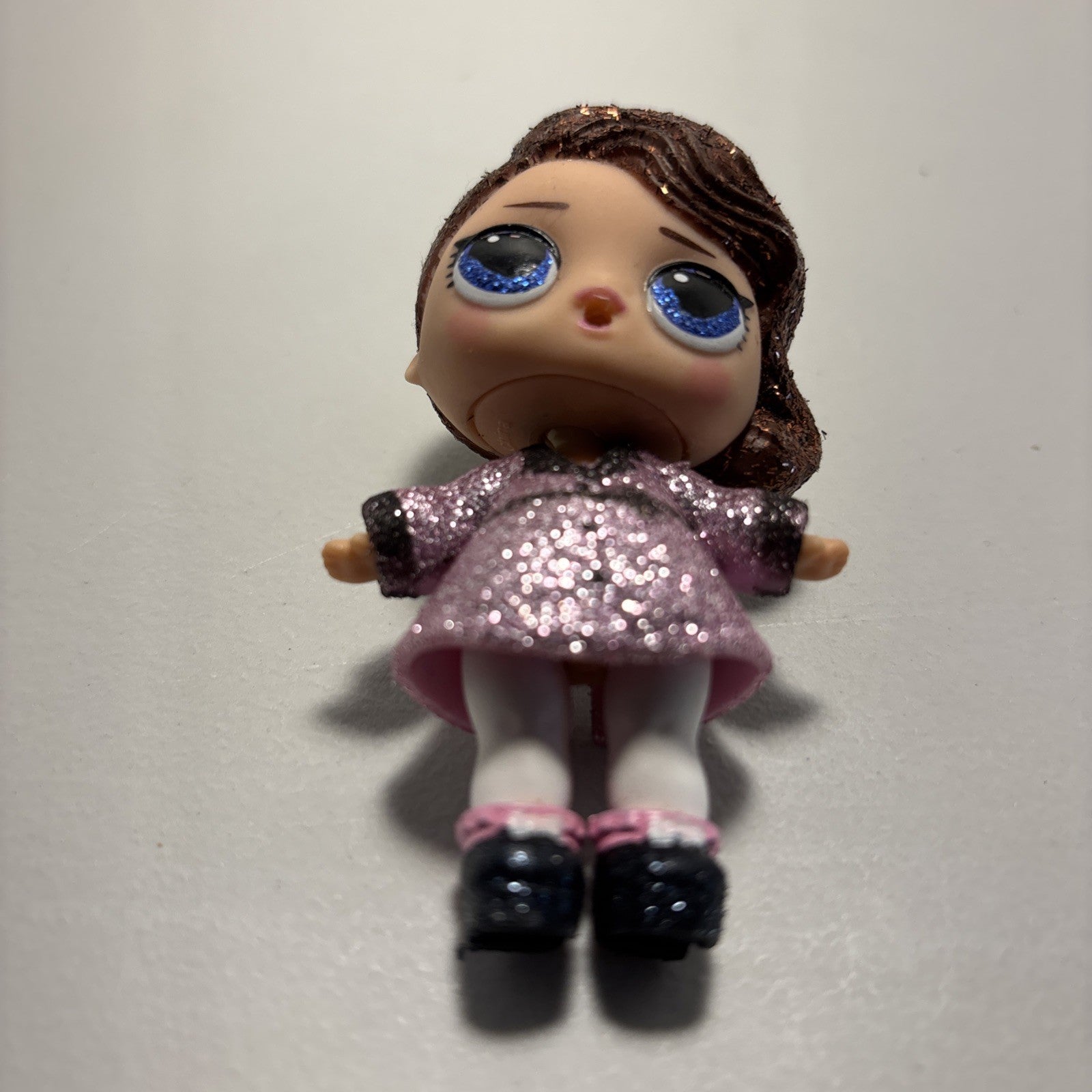 LOL Surprise Doll - Posh Baby Glam Glitter Bling Series Pink Dress Brown Hair