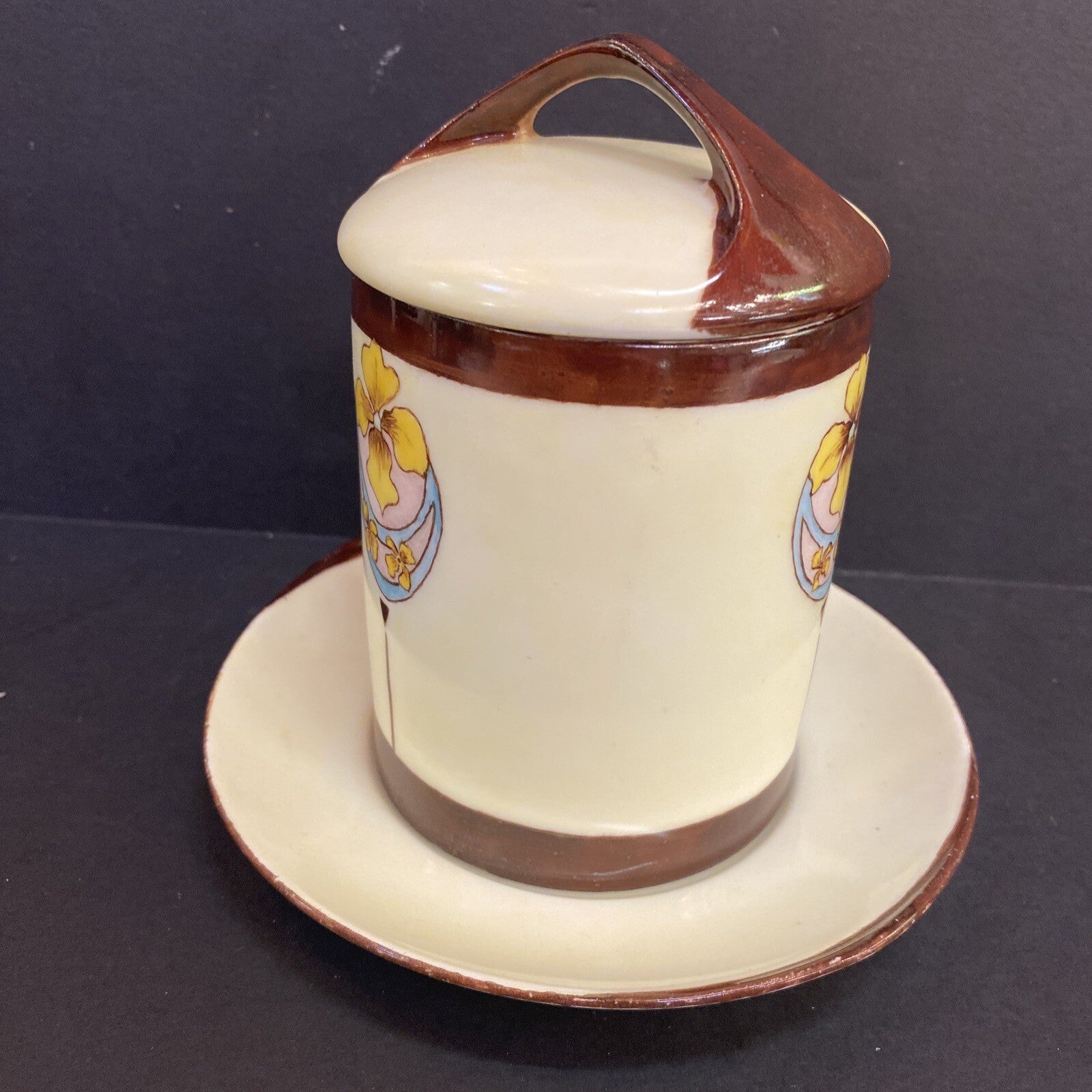 Antique Rosenthal 3 Pc Condensed   Evaporated Milk Jar Set Art Deco