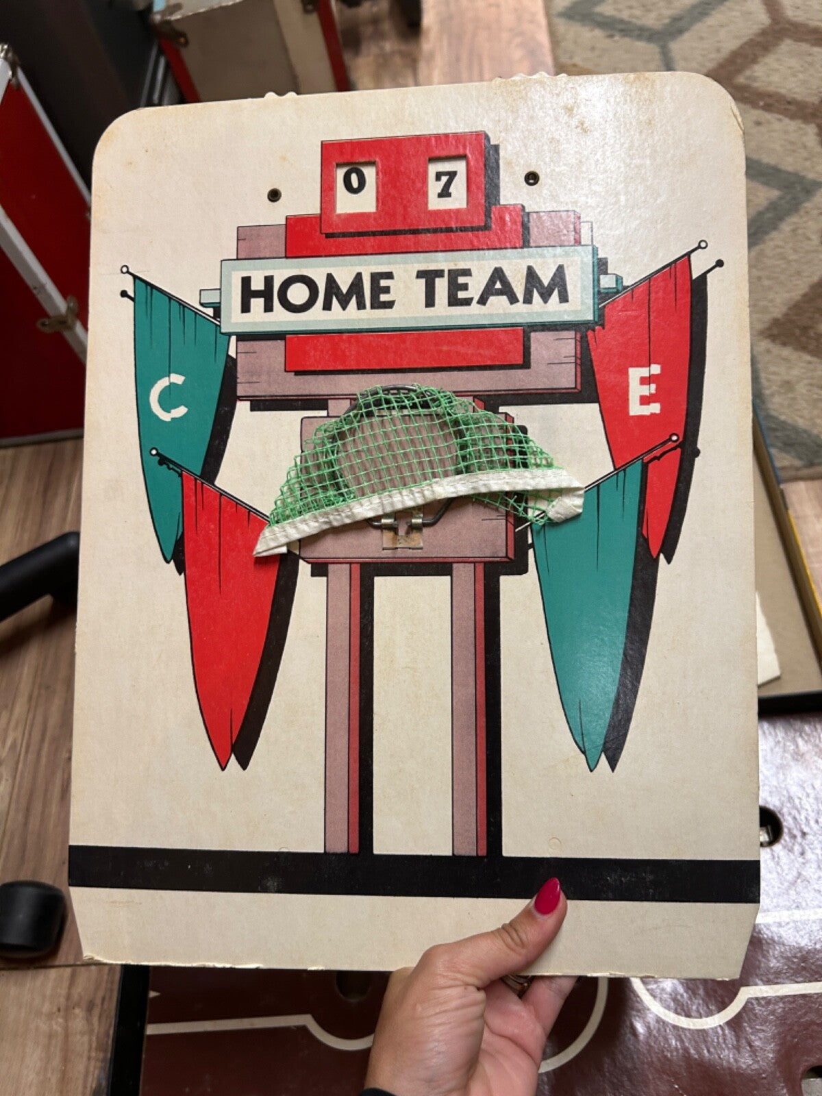 Vintage 1938 BAS-KET Basket A Real Action Game Cadaco Ellis Ball Complete WORKS