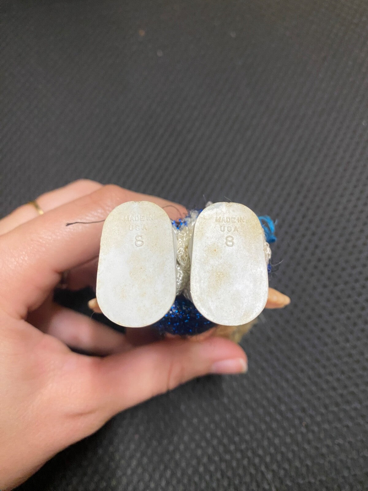 Vintage 1965 Pee Wee Doll U.D. Co Inc. W/ Blue Dress Shoes & Socks