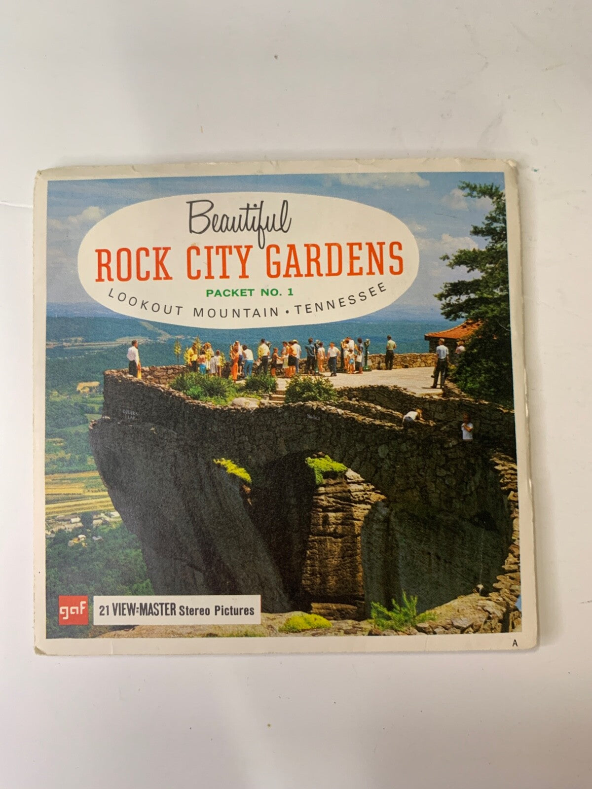 View Master Rock City Gardens #1 Lookout Mountain TN 3 Reels Packet A884