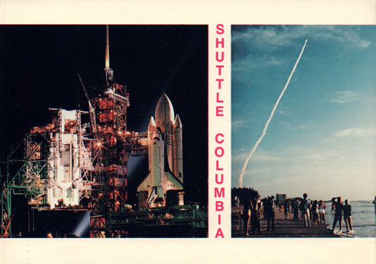 Shuttle Columbia First Lift-Off April 12 1981 NASA Space Postcard