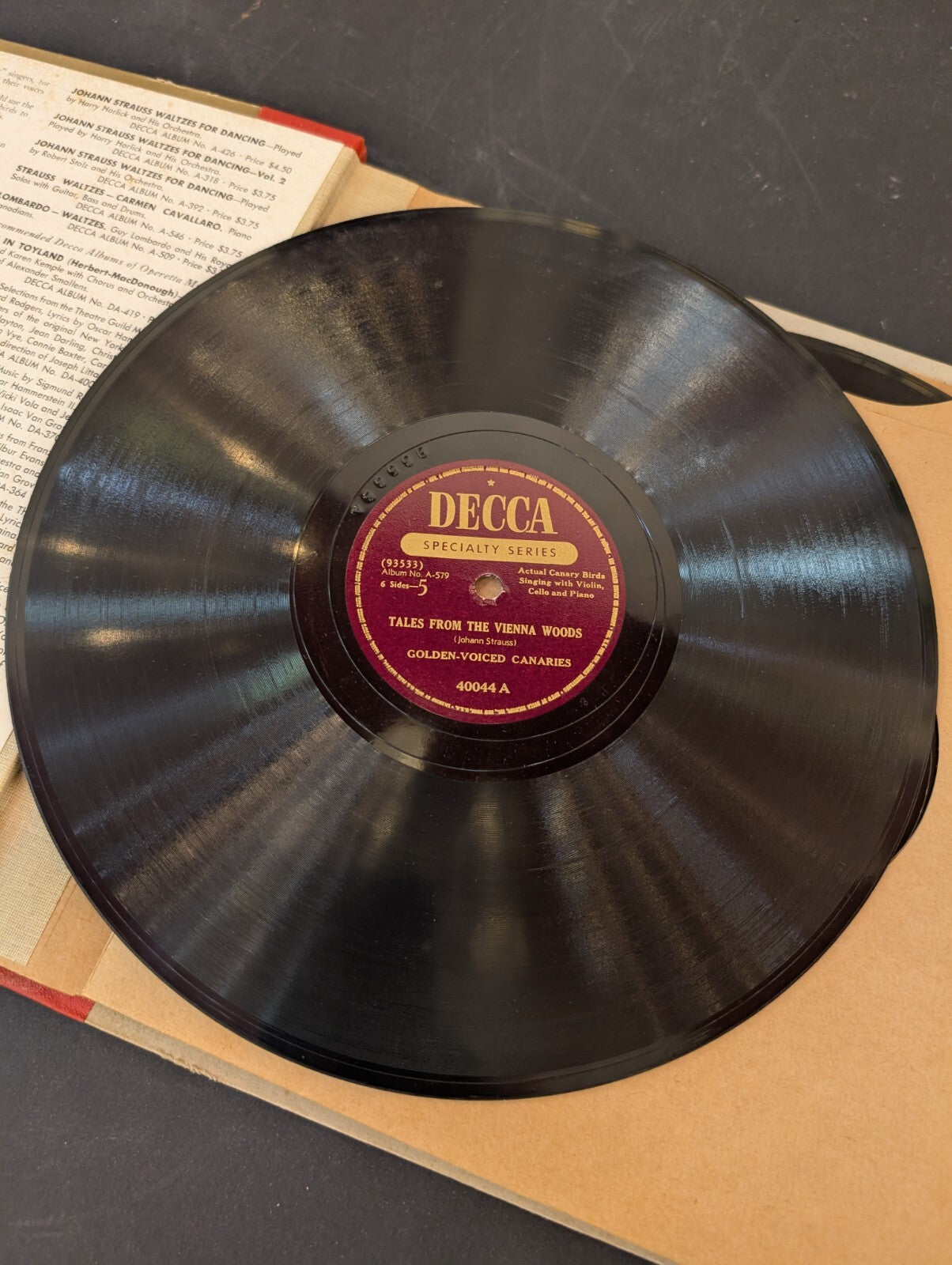 RARE Golden Voiced Canaries Provols Golden Birds 78 ALbum Set DECCA