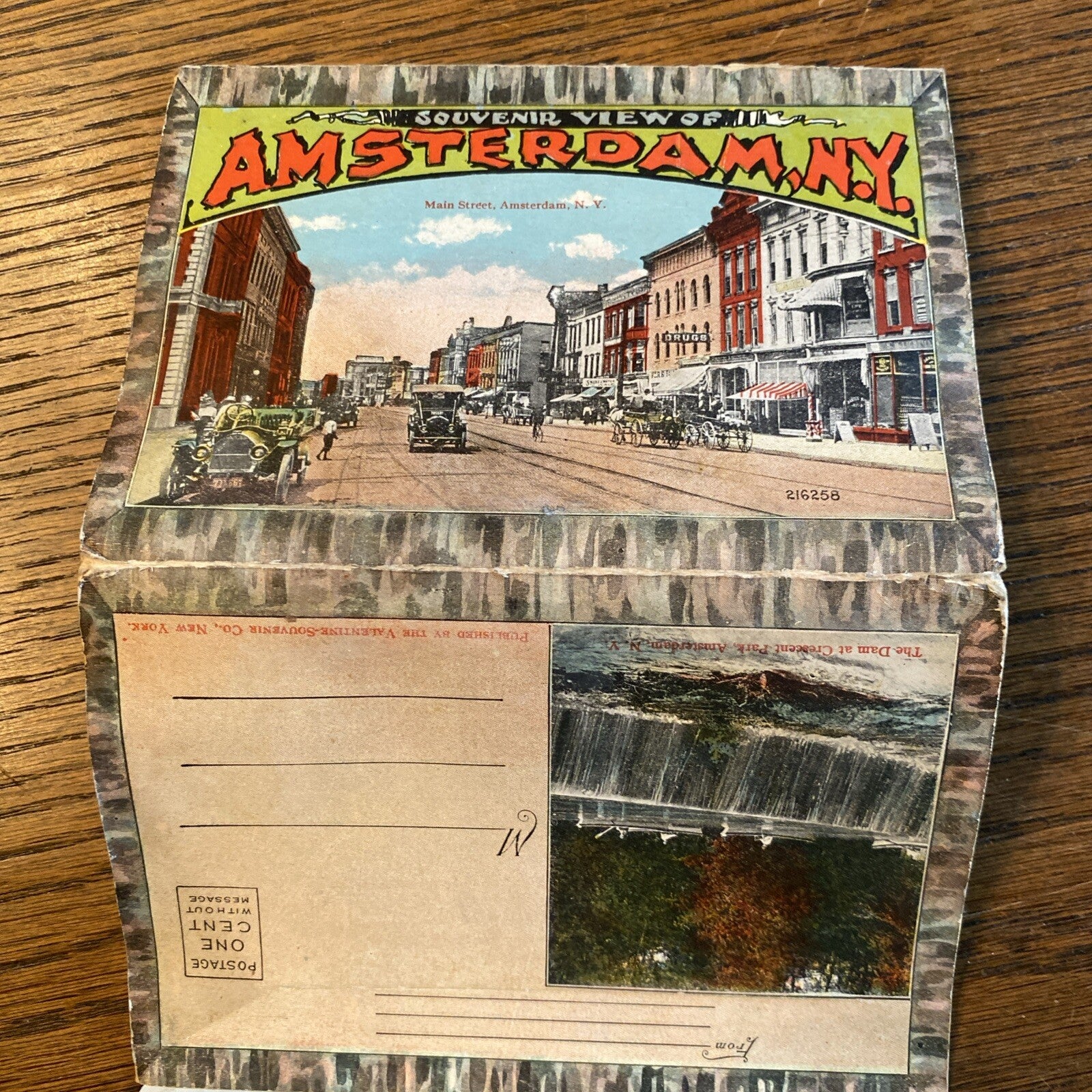 Rare Amsterdam New York NY Postcard Souvenir Folder