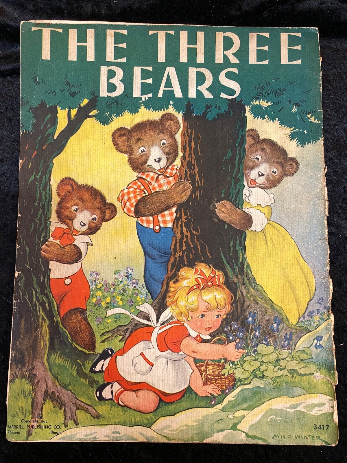 Three Bears Book 3417 Merrill Publishing Co 1937 Children's Story