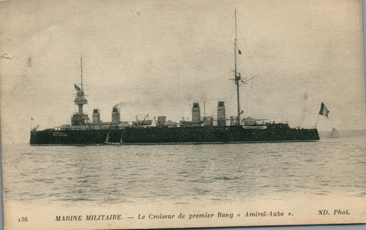 Marine Militaire Le Croiseur de Premier Rang ND photo Ship Postcard