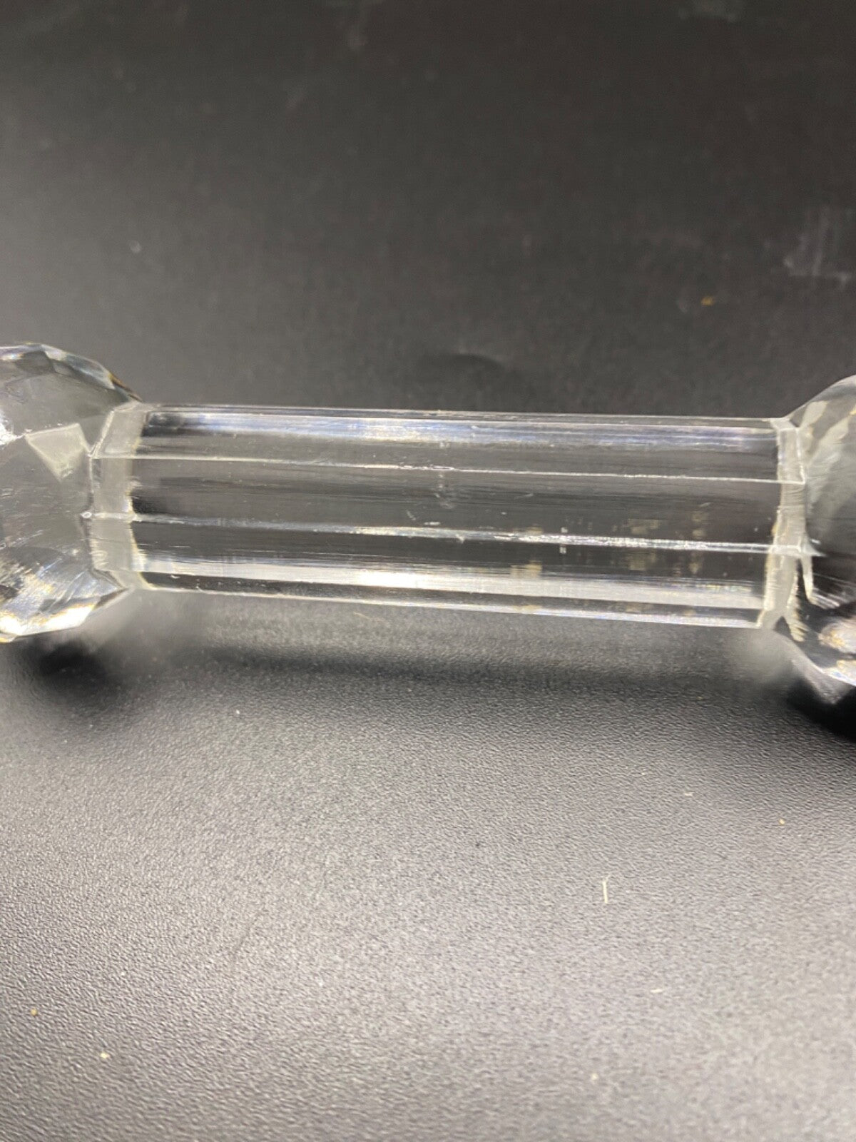 Vintage Antique Cut Glass Lead Crystal Knife Rest Holder  F