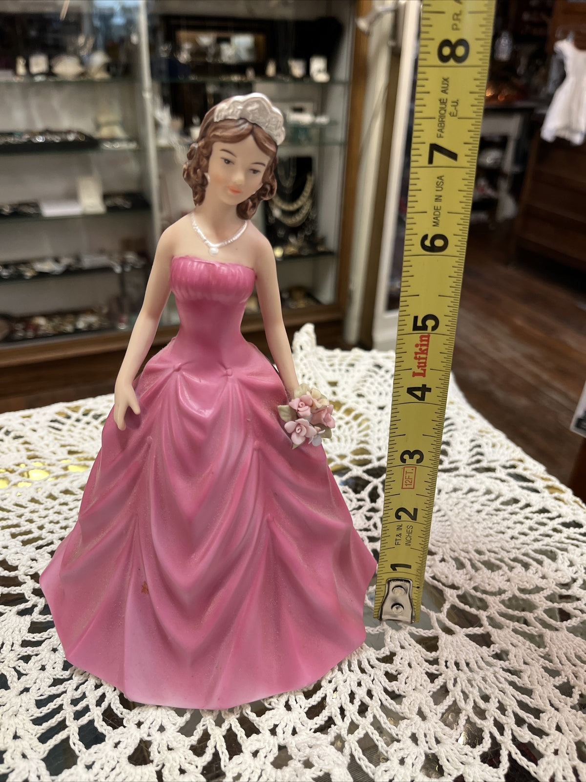 Beautiful Quinceanera Porcelain Doll 15, cake topper keepsake