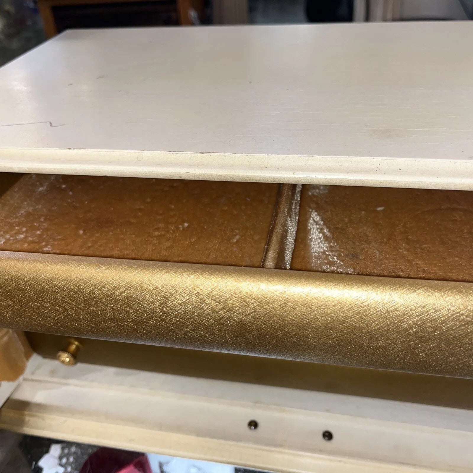 RARE VTG Gold Hollywood Regency Style Mirrors,4 Drawer Velvet lined Jewelry Box