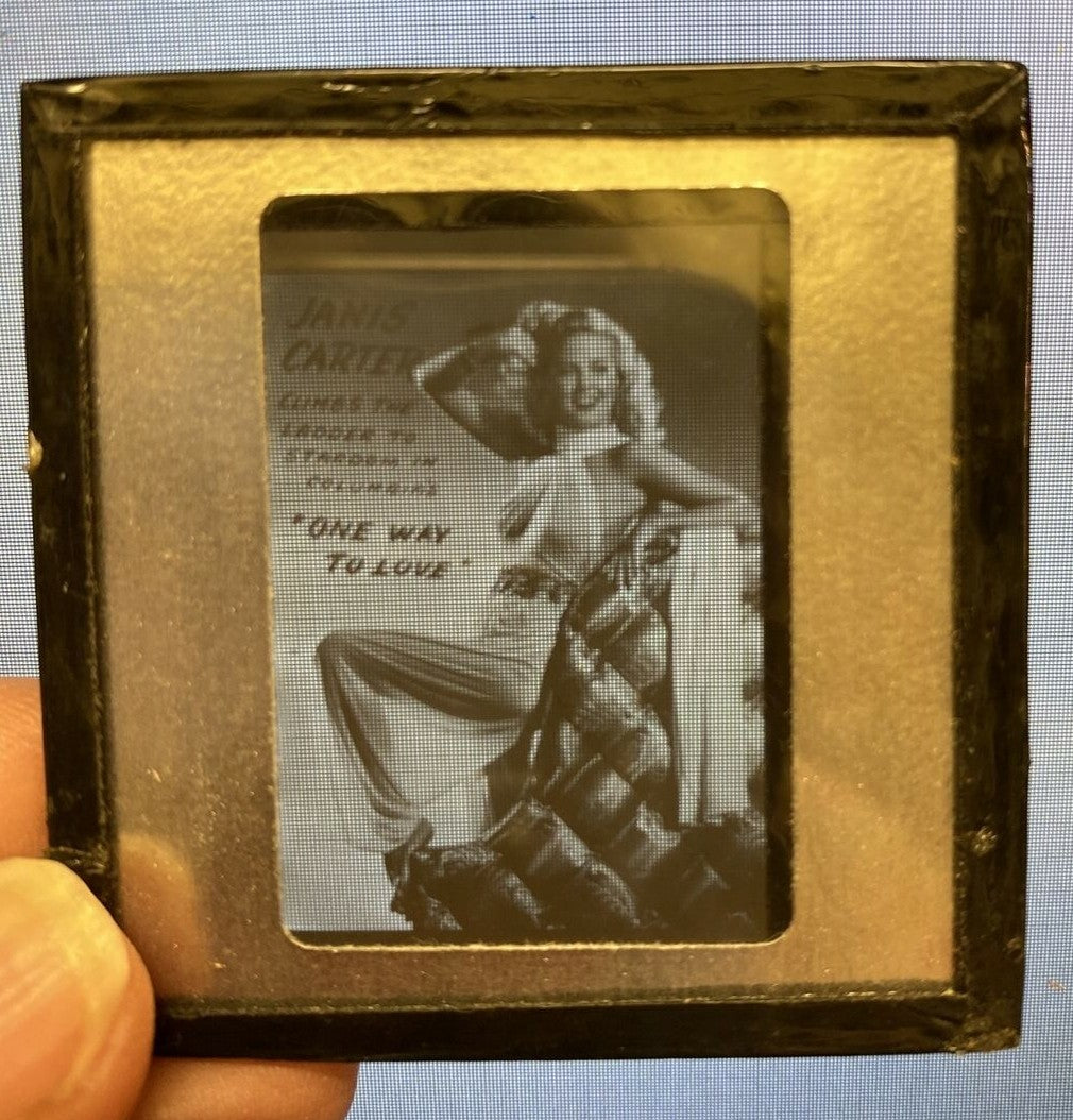 Janis Carter Original 2 x 2 black white slide Hollywood Promotional photo  
