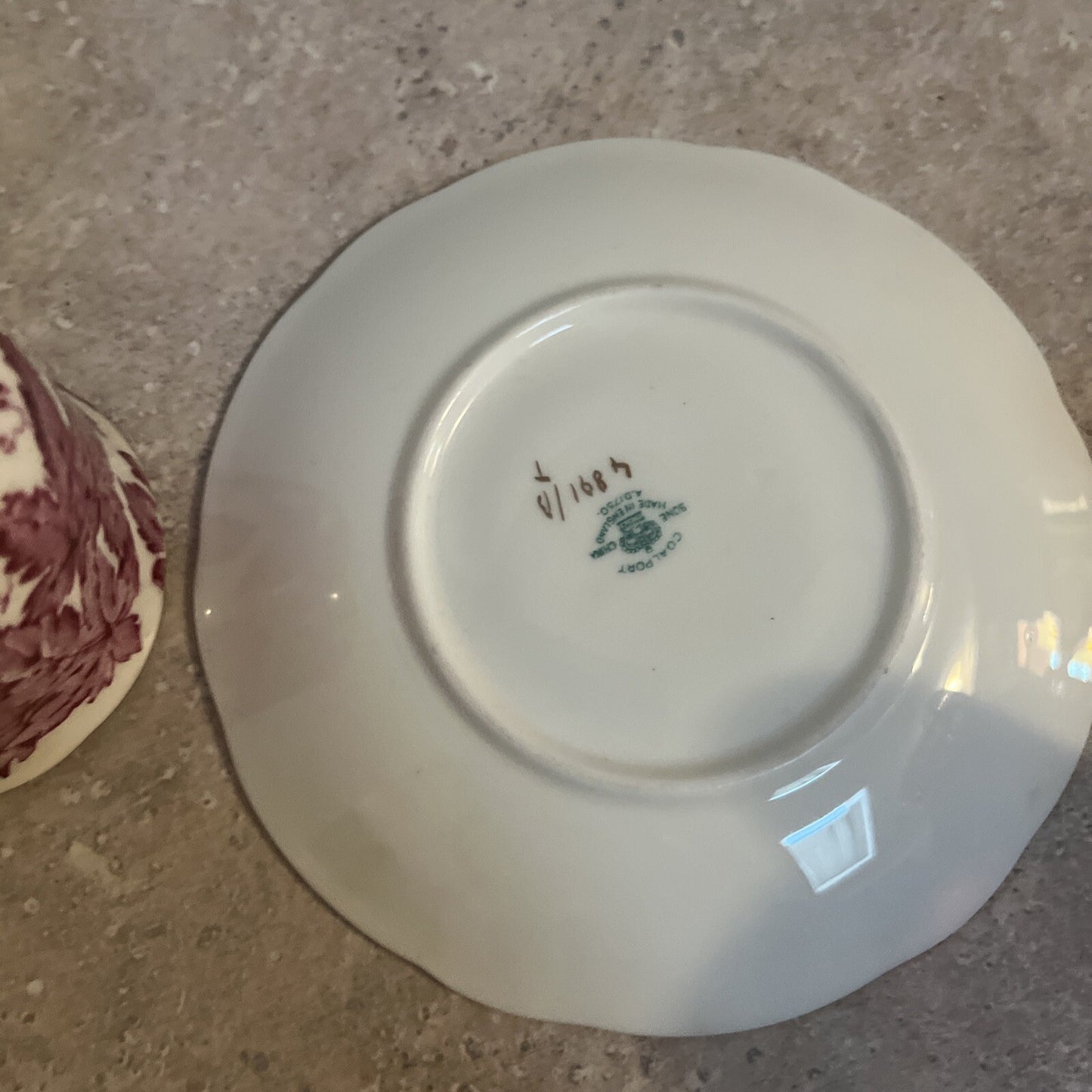 Red Leaf Demitasse Cup & Saucer Bone China, Coalport England