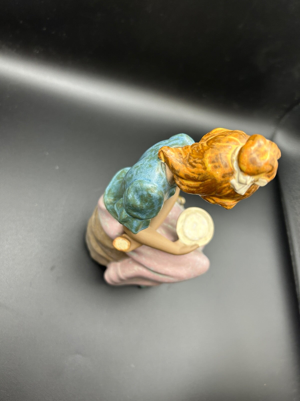 NAO Lladro 1024 "Girl's Best Friend" girl with puppy & milk GRES Finish Dog