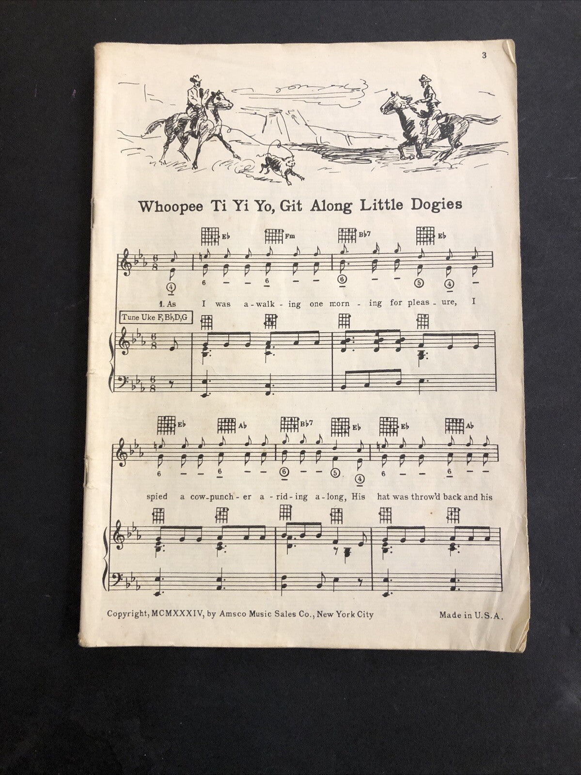 Lot of 3 booklets Asher Sizemore & Little Jimmie's, Cowboy Songs, Lucky Old Sun