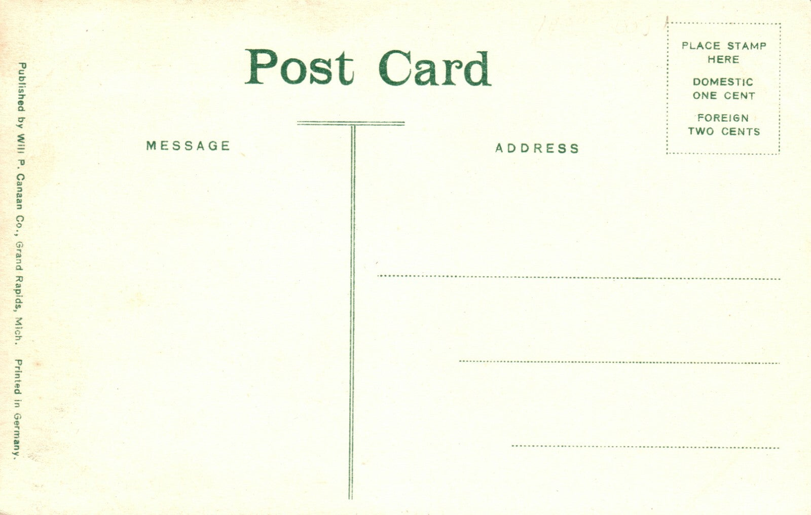 Early 1900's Main Street Lake Odessa  Mich Michigan MI  Postcard