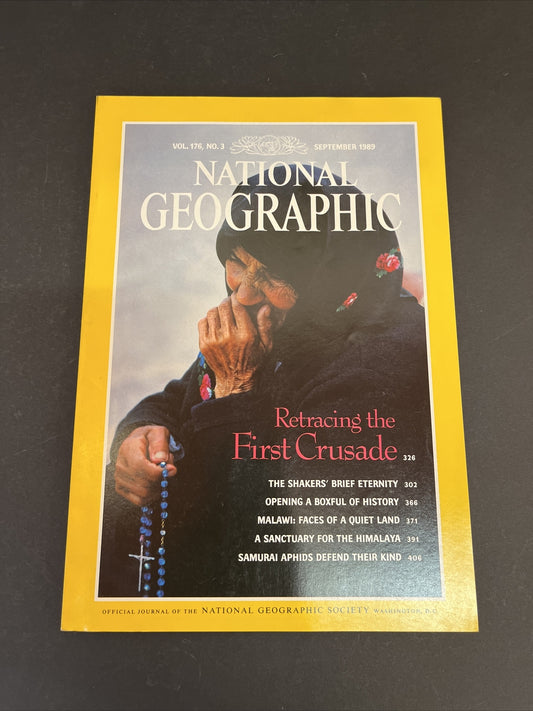 September 1989 National Geographic Magazine "Retracing the First Crusade"