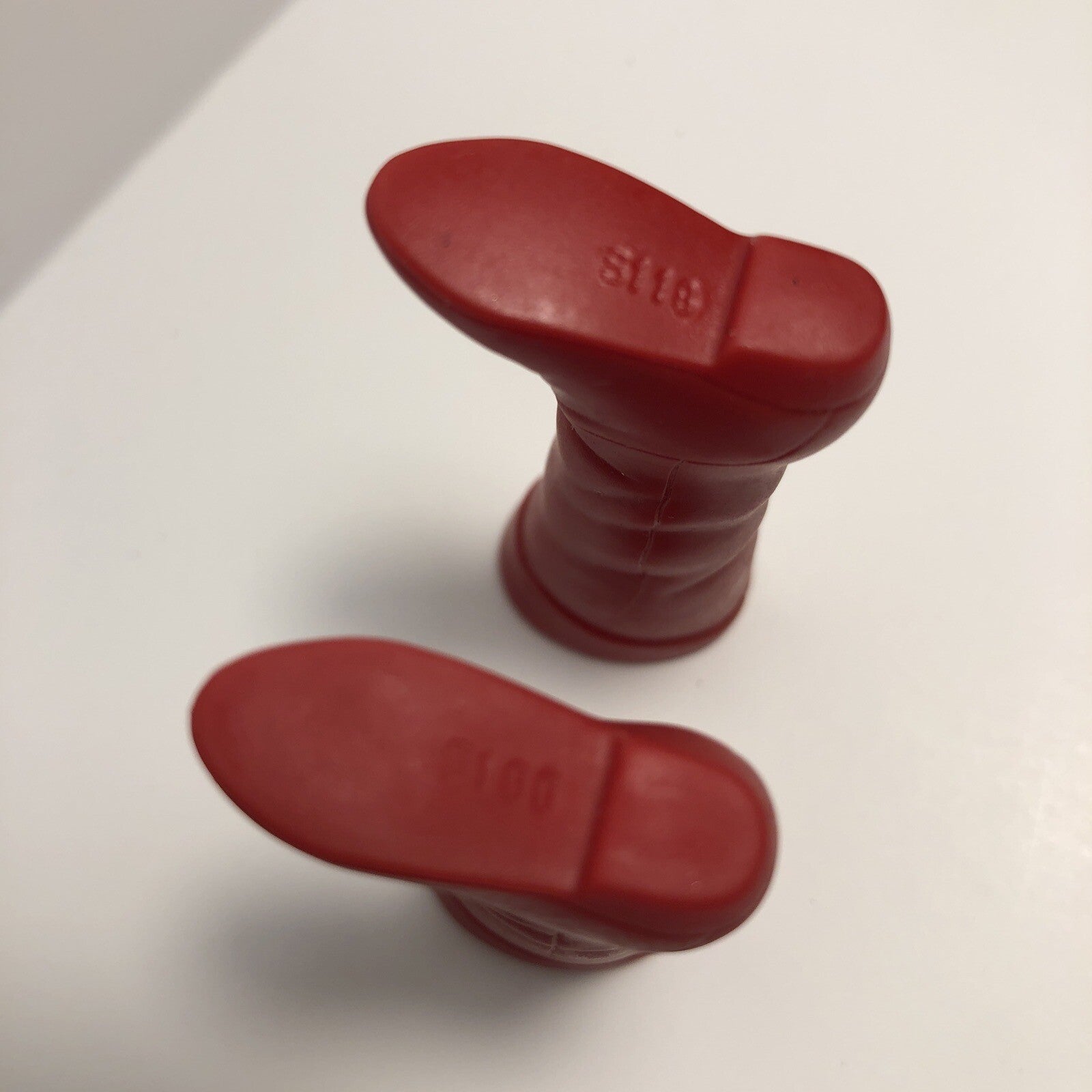 Barbie Doll Size Red Boots Shoes #01 (Doll not included)