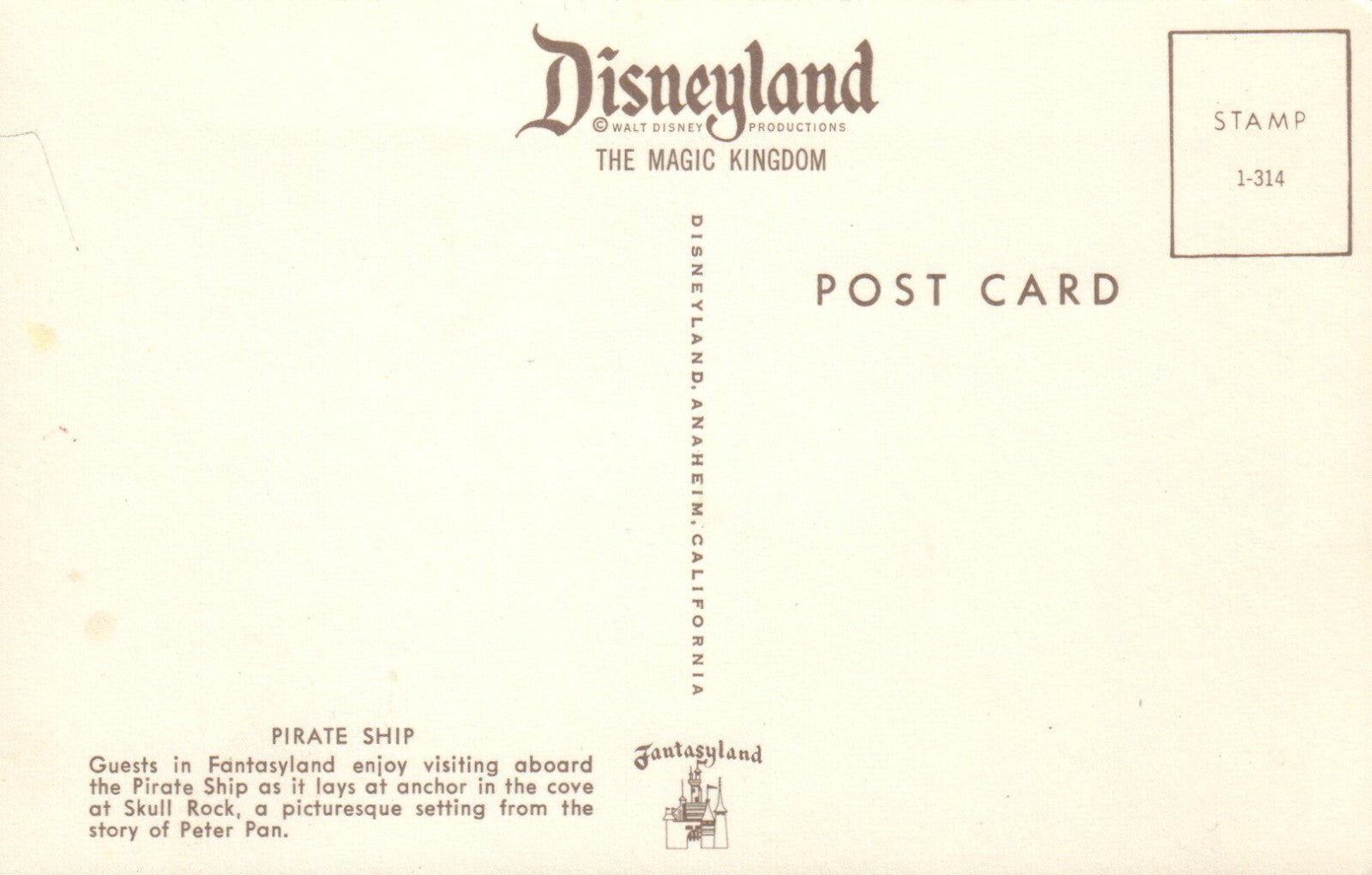 Pirate Ship Chicken of the Sea Disneyland Disney Amusement Park Fantasyland