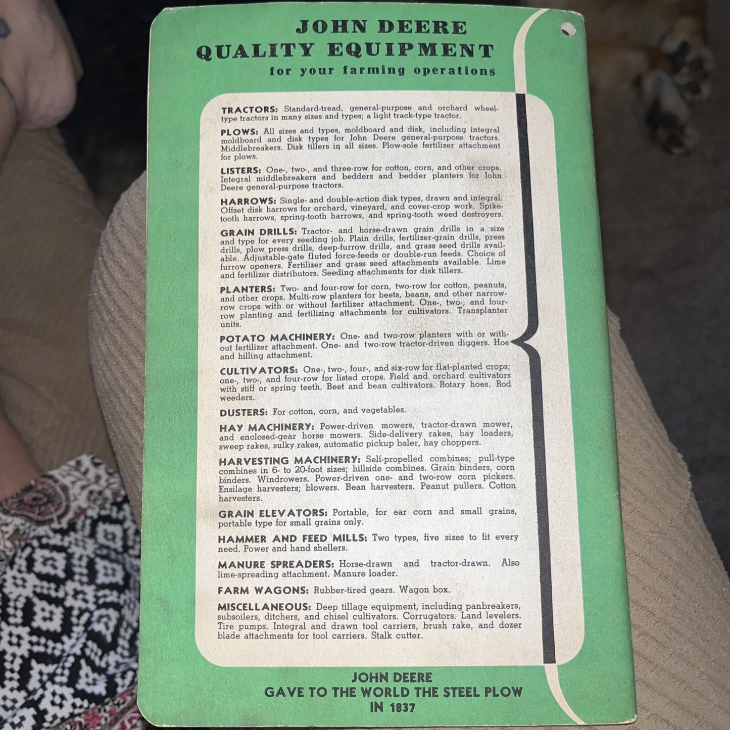 Vtg John Deere No. 14 Hammer Mill, OM-C3-752 Operator's Manual