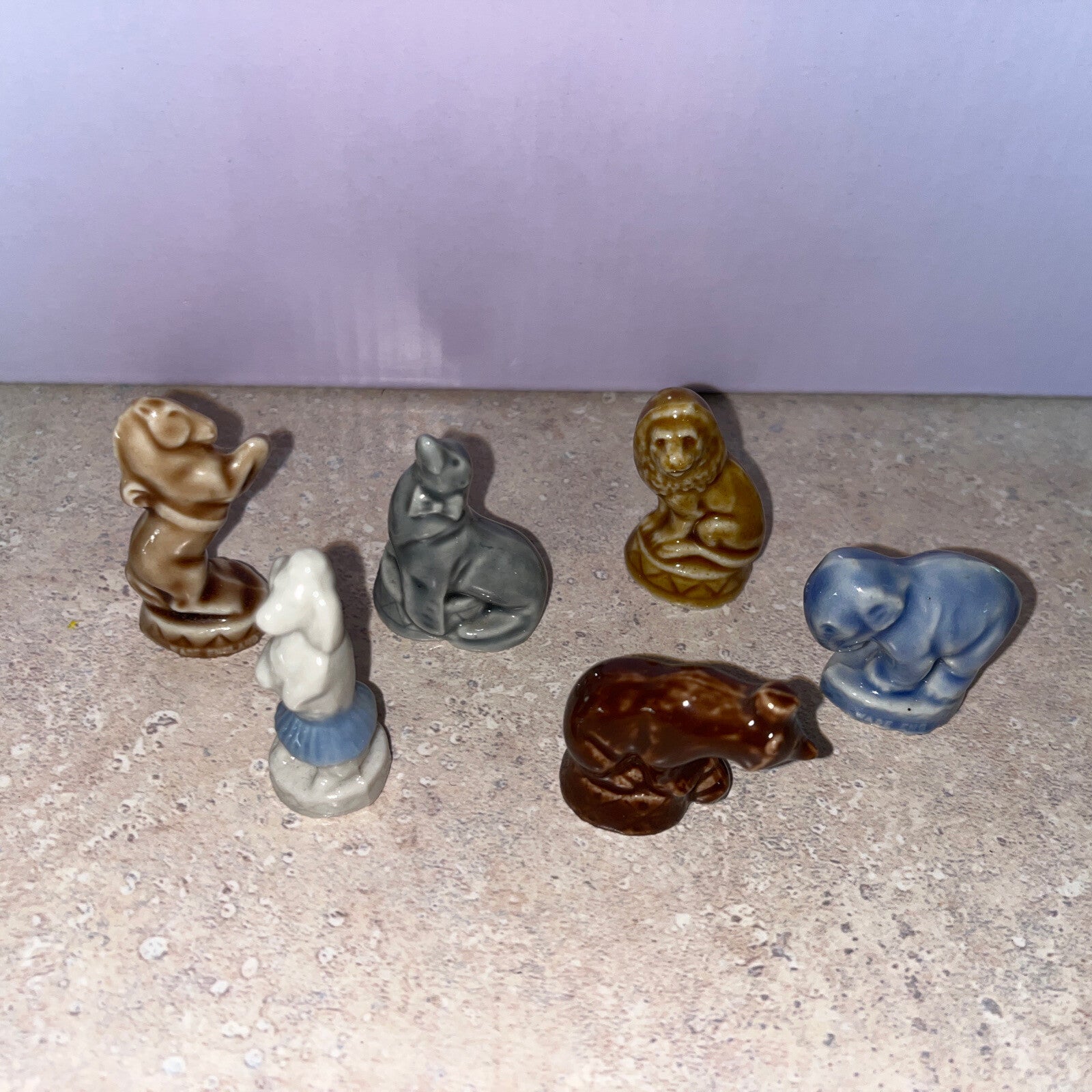 Wade Whimsies Lot Of 6 Vintage  Miniature Circus Figurines England