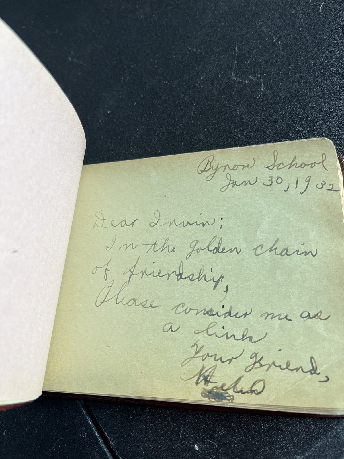 Vintage Class Autographs Book ~ Franklin School Class of 1937 ~ West Chester, PA