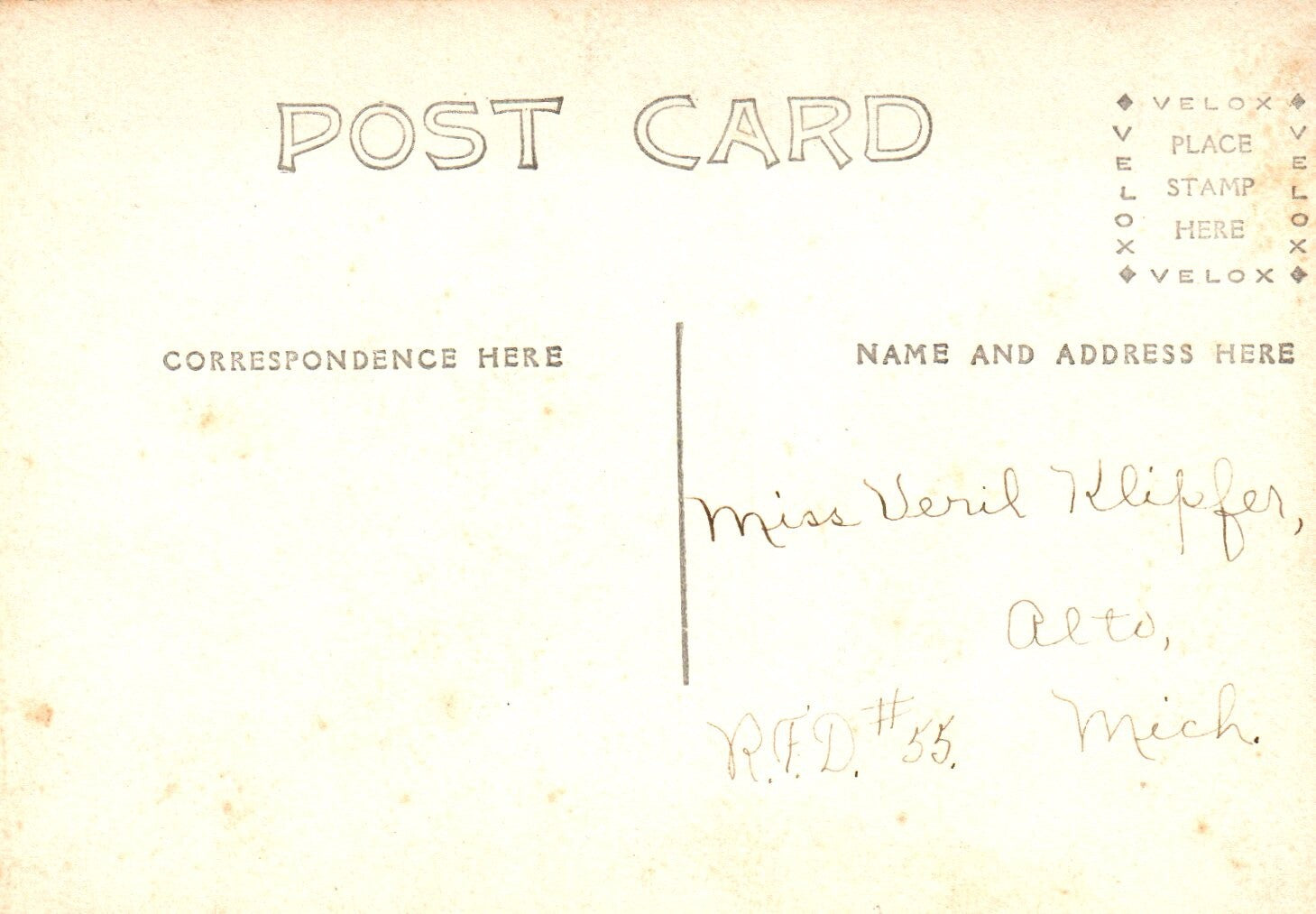 Real Photo of Man in Large Old Car Driving in Alto Michigan Vintage Postcard