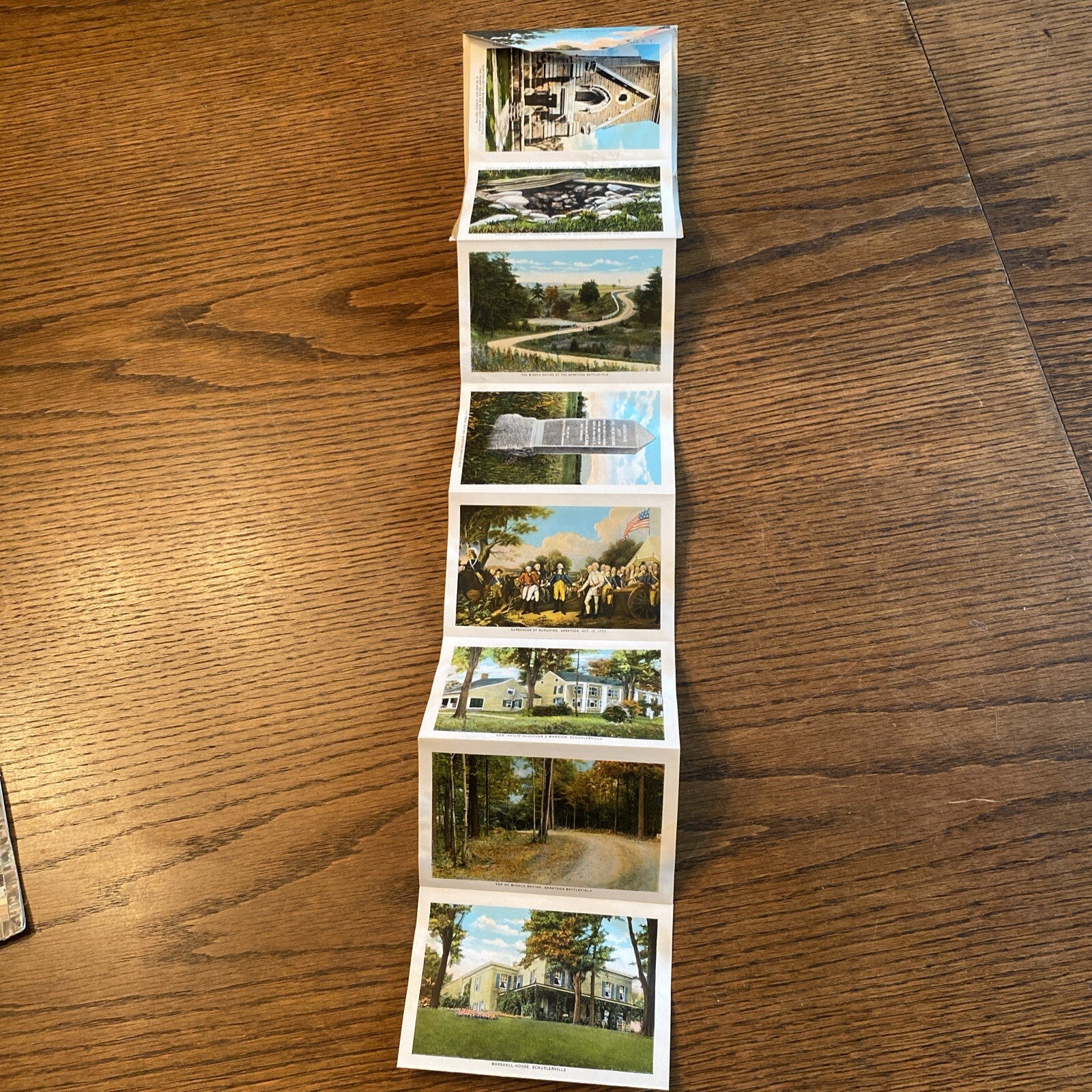 Saratoga Battlefield Bemis Heights New York NY Postcard Souvenir Folder