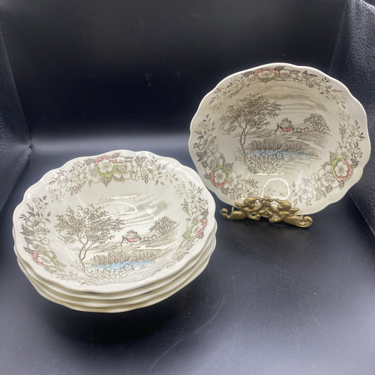6 Salad Bowls English Staffordshire J & G Meakin Stratford-On-Avon 6.5"