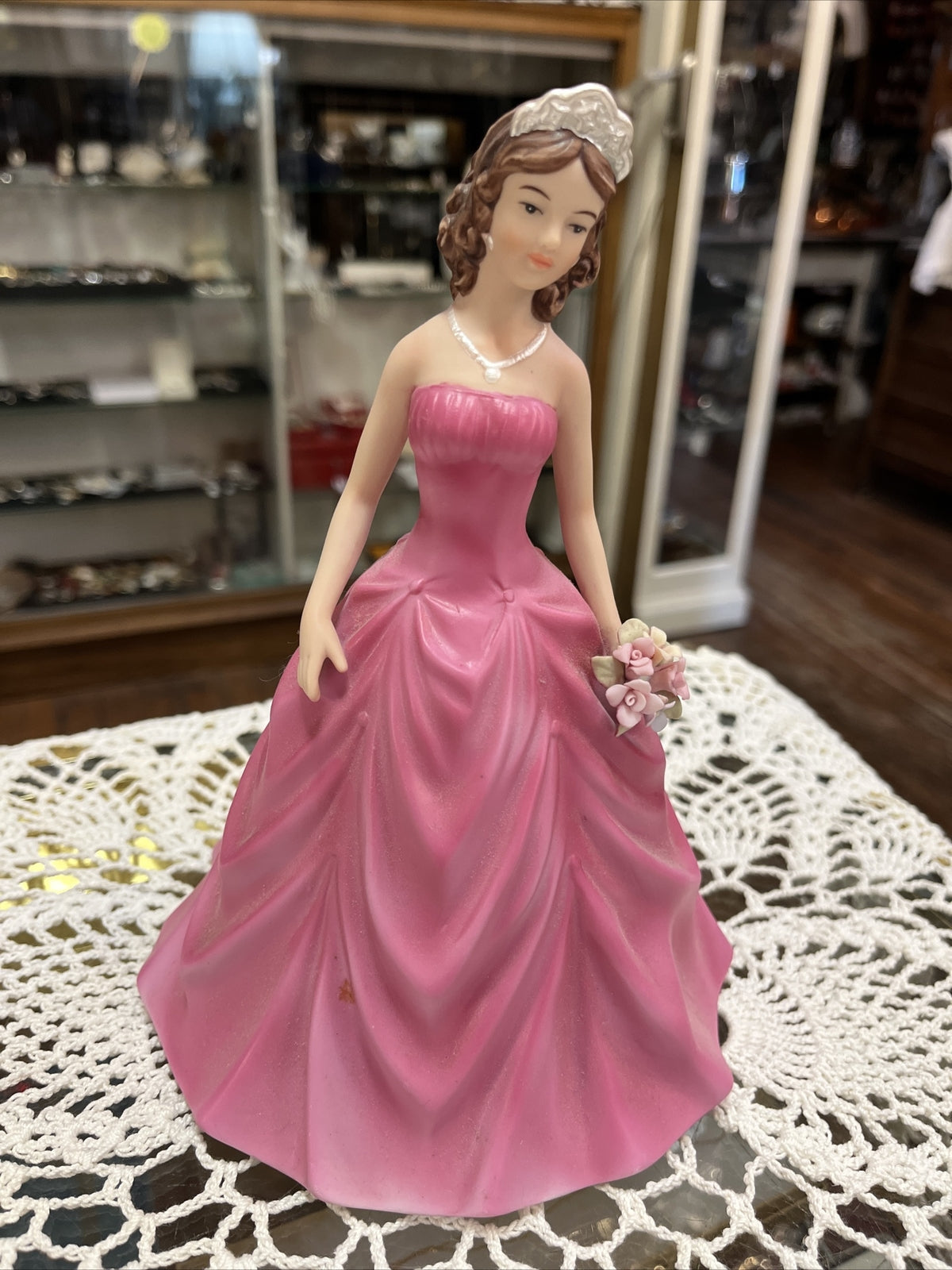 Beautiful Quinceanera Porcelain Doll 15, cake topper keepsake