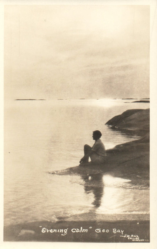 "Evening Calm" Geo Bay "JWB Series" Midland MI Michigan Mich Postcard