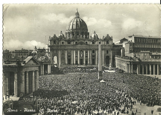 1958 Real Photo Roma Rome Piarra Pietro Italy Foreign Postcard