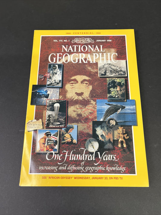 January 1988 National Geographic One Hundred Years 