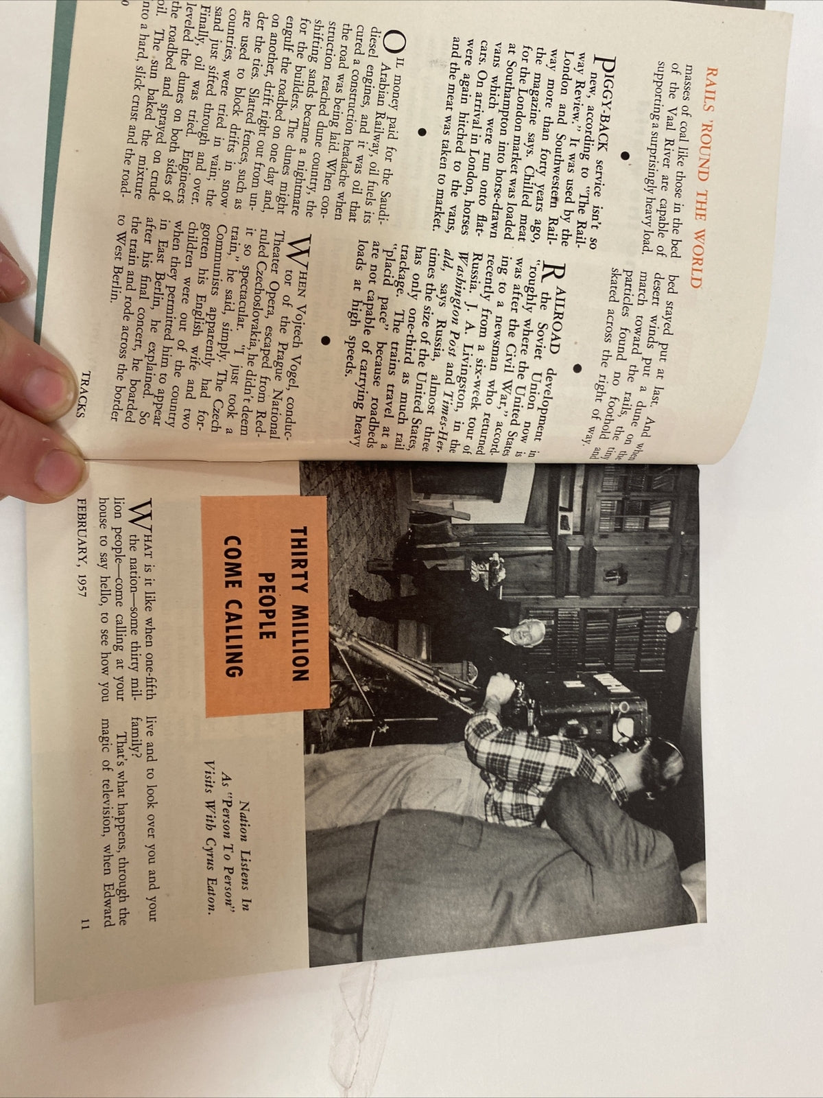 February 1957 TRACKS MAGAZINE CHESAPEAKE & OHIO RAILROAD RR TRAINS  