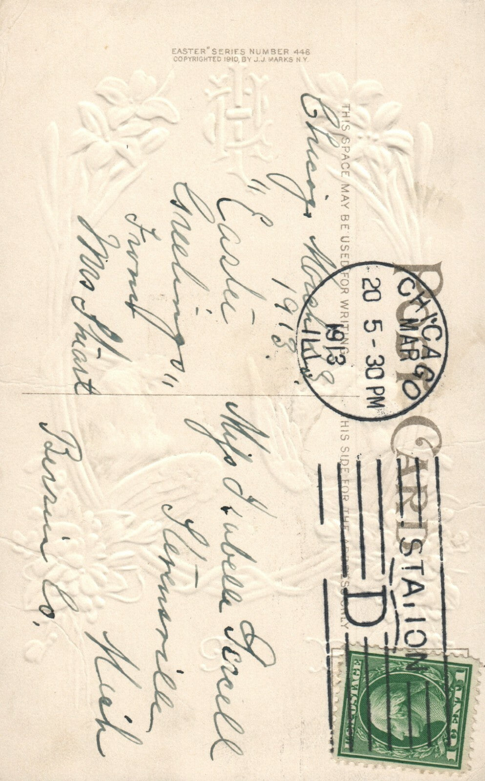 Beautiful Angel Angels Lily Easter Postcard Series 446 