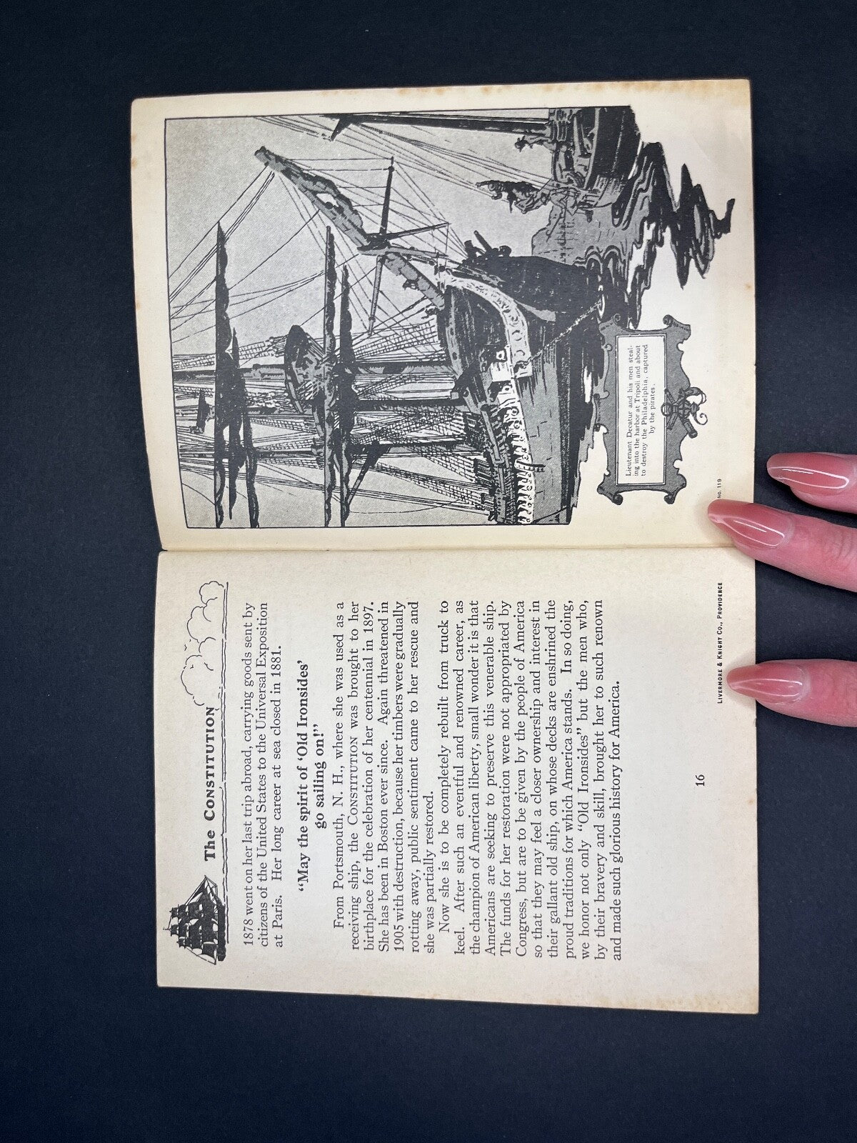 Vtg "The Story of U.S. Frigate Constitution" John Hancock Life Insurance Ad Book