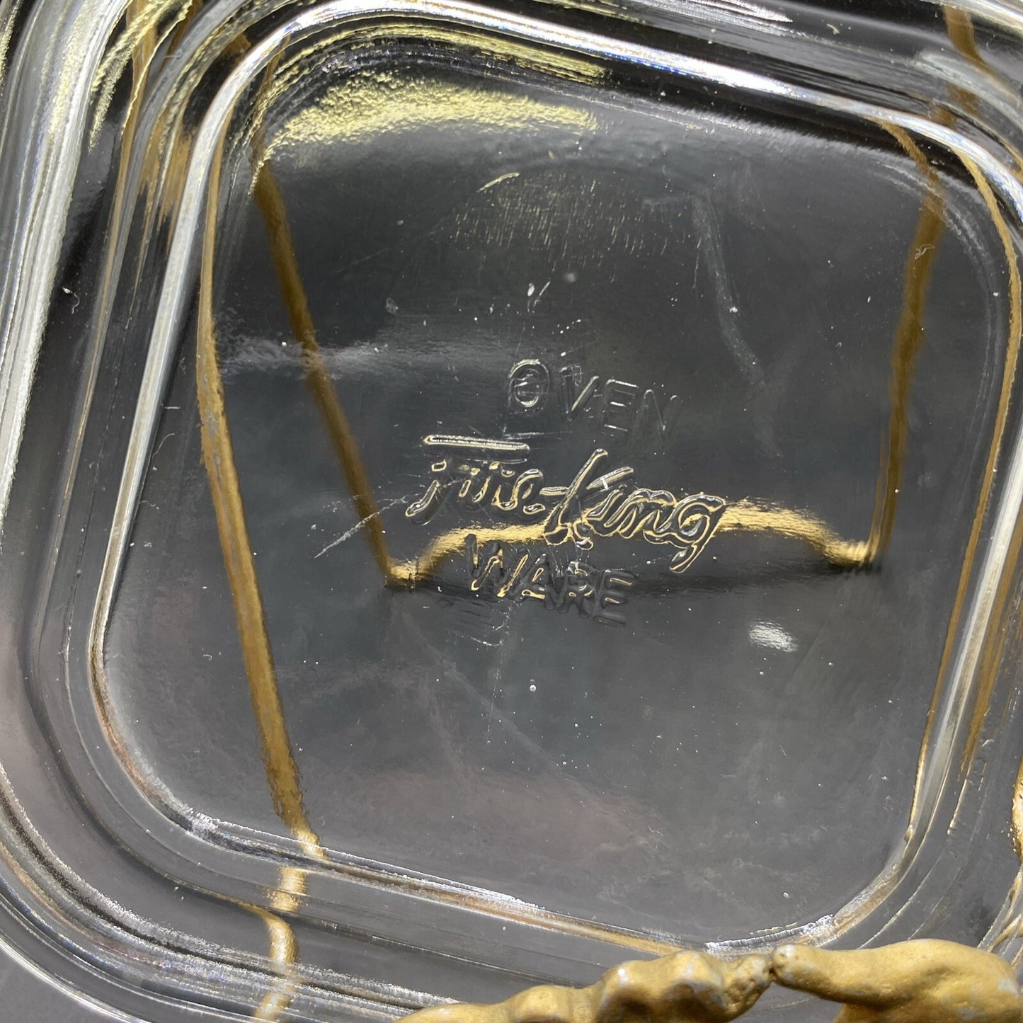 Fire King #2 Oven Ware 4 inch square clear cover Lid